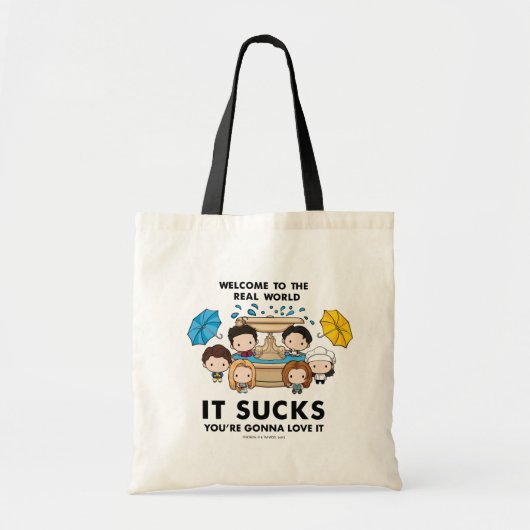 FRIENDS™ | Welcome to the Real World Chibi トートバッグ (正面)