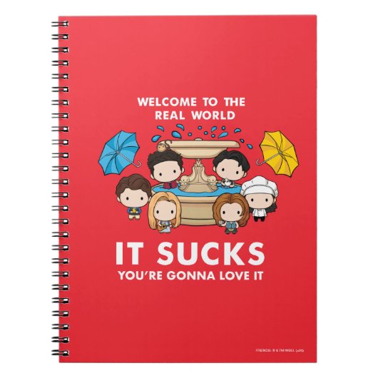 FRIENDS™ | Welcome to the Real World Chibi ノートブック (正面)