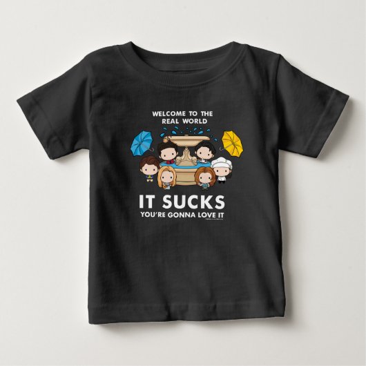 FRIENDS™ | Welcome to the Real World Chibi ベビーTシャツ (正面)