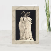 Friends whispering secrets  Victorian image カード (正面)