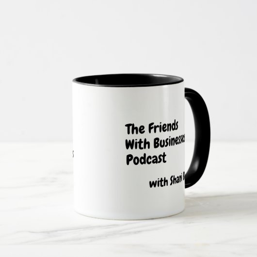 Friends With Business Mug (Black) マグカップ (正面右)