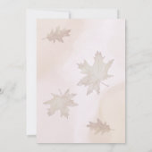 Friendsgivig感謝祭秋の葉カボチャ 招待状 (裏面)