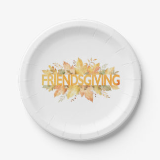 Friendsgivingの感謝祭の紙皿 ペーパープレート