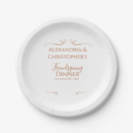Friendsgiving ディナーパーティー おしゃれ シンプル ペーパープレート