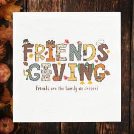 Friendsgiving フレンドは選んだ家族です スタンダードランチョンナプキン