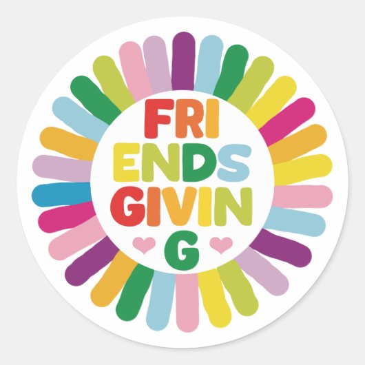 Friendsgiving ラウンドシール (正面)