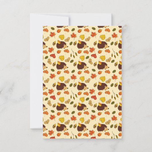 Friendsgiving Celebration with Hedgehog 招待状 (裏面)