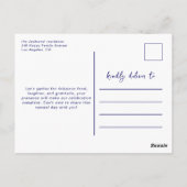 Friendsgiving dinner invitation autumnal floral ポストカード (裏面)