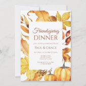 Friendsgiving Dinner Invitation Fall 招待状 (正面)