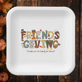 Friendsgiving Friends are the Family We Choose  ペーパープレート