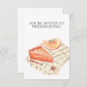 Friendsgiving Invitation for Thanksgiving セーブザデート (正面/裏面)