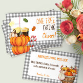 Friendsgiving Potluck Free Drink Card 割引カード