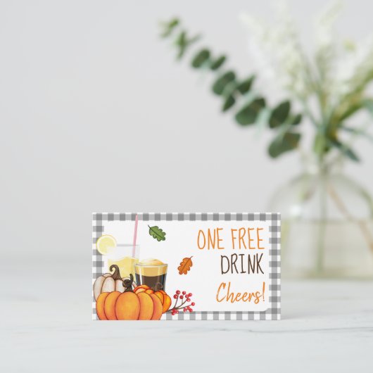 Friendsgiving Potluck Free Drink Card 割引カード (スタンド正面)