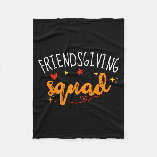 Friendsgiving Squad Funny Thanksgiving Friendship  フリースブランケット (正面)