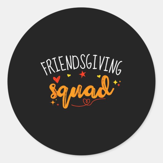 Friendsgiving Squad Funny Thanksgiving Friendship  ラウンドシール (正面)