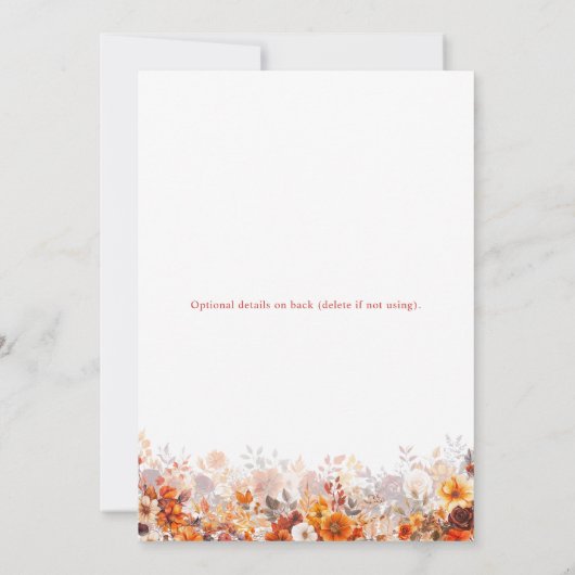 Friendsgiving Thanksgiving Cute Turkey 招待状 (裏面)