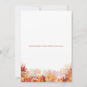 Friendsgiving Thanksgiving Cute Turkey 招待状 (裏面)