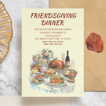 Friendsgiving Thanksgiving Dinner Invitation