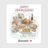 Friendsgiving Thanksgiving Dinner Vinyl Sticker シール (シート)
