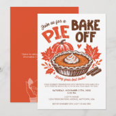 Friendsgiving Thanksgiving Pie Bake Off Party Fall 招待状 (正面/裏面)