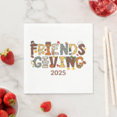 Friendsgiving Thanksgiving Themed Year スタンダードランチョンナプキン (インサイチュ)