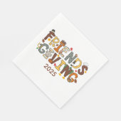 Friendsgiving Thanksgiving Themed Year スタンダードランチョンナプキン (角)