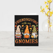 Friendsgiving With My Gnomies Friends Thanksgiving カード (黄色い花)