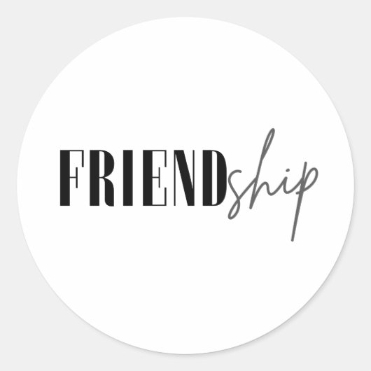 Friendship ラウンドシール (正面)