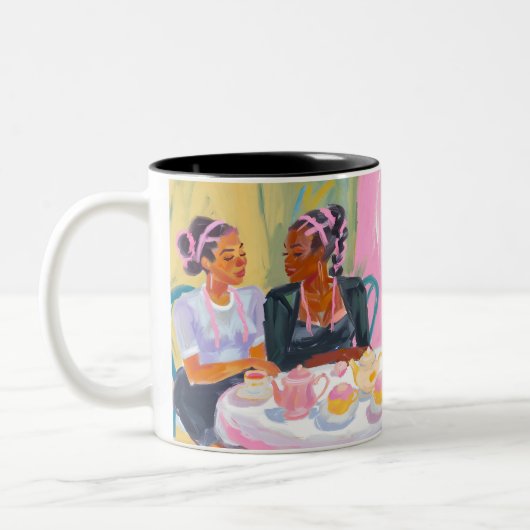 Friendship at Tea Time Mug ツートーンマグカップ (左)