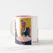 Friendship at the Pink Table Mug ツートーンマグカップ (正面左)
