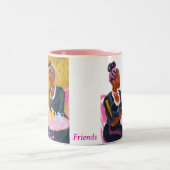 Friendship at the Pink Table Mug ツートーンマグカップ (中央)