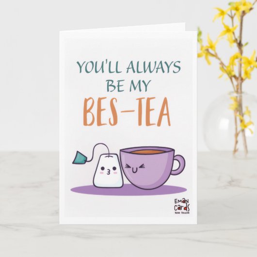 Friendship - Bestie Funny カード (黄色い花)