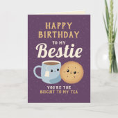 Friendship Bestie Funny Cute Happy Birthday カード (正面)