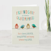 Friendship Birds Shared Laughter and Support カード (正面)