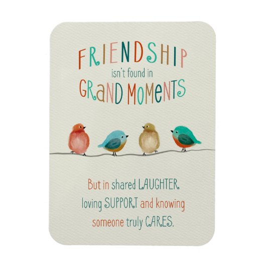 Friendship Birds Shared Laughter and Support  マグネット (縦)