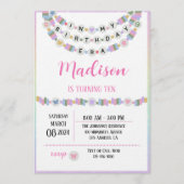 Friendship Bracelet Girls Birthday Era Party  招待状 (正面)