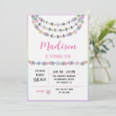 Friendship Bracelet Girls Birthday Era Party  招待状 (スタンド正面)