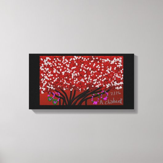 Friendship Bracelets Tree キャンバスプリント (正面)