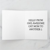 FRIENDSHIP CAT MOM HELLO RETRO GREETING CARD カード (内部)