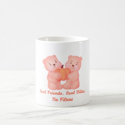 FRIENDSHIP DAY BEST FRIEND, FUNNY BEARS FRIENDS コーヒーマグカップ (中央)