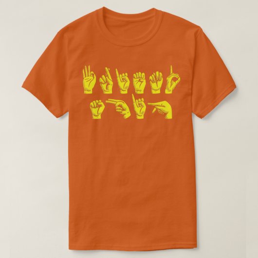 Friendship Funny American Sign Language Tシャツ (デザイン正面)