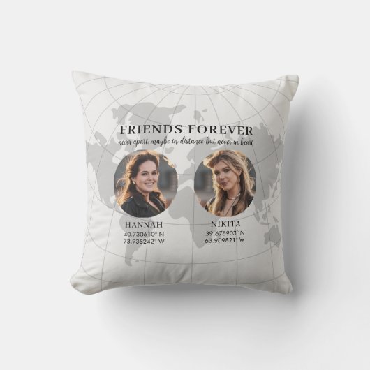 Friendship Long Distance Photo Keepsake クッション (正面)