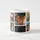 Friendship Modern Photo Collage Keepsake ジャンボコーヒーマグカップ (正面)