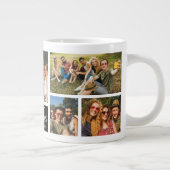 Friendship Modern Photo Collage Keepsake ジャンボコーヒーマグカップ (右)