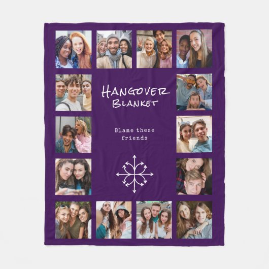 Friendship Photo Collage Fleece Blanket フリースブランケット (正面)