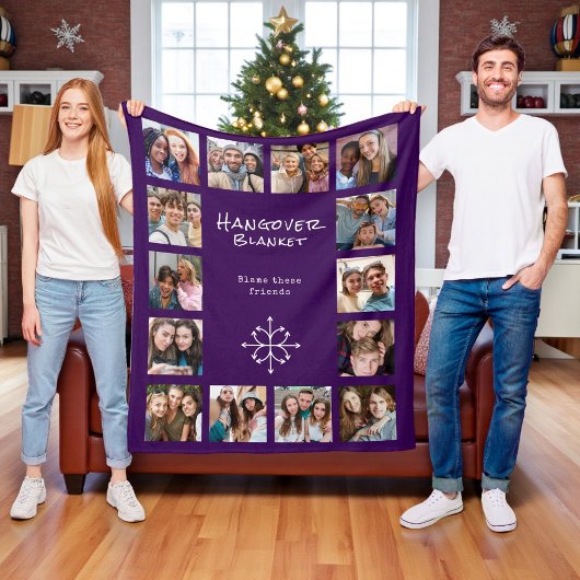 Friendship Photo Collage Fleece Blanket フリースブランケット