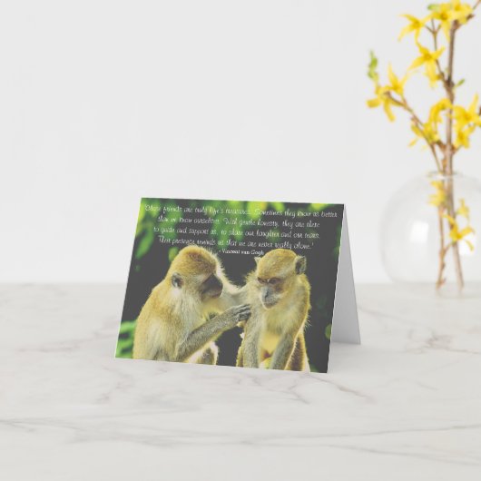 Friendship Quote by Vincent van Gogh カード (黄色い花)