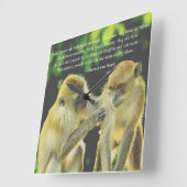 Friendship Quote by Vincent van Gogh スクエア壁時計 (傾斜)