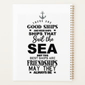 Friendship quote good ships best anniversary プランナー手帳 (裏面)