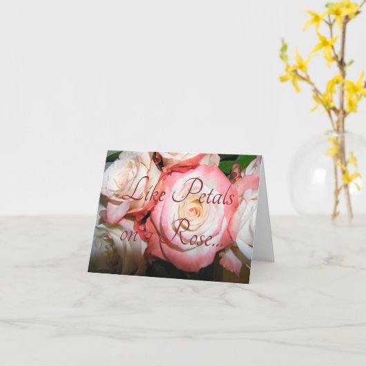 Friendship Rose Petals カード (黄色い花)